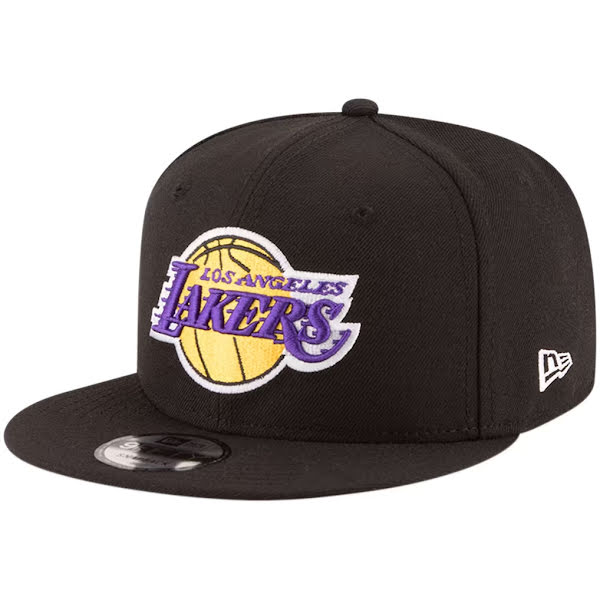 Los Angeles Lakers New Era Official Team Color 9FIFTY Snapback Hat - Black