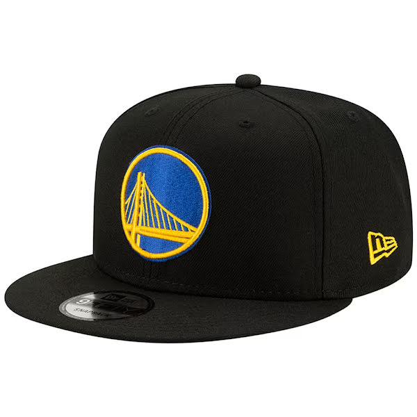 Golden State Warriors New Era Official Team Color 9FIFTY Snapback Hat - Black